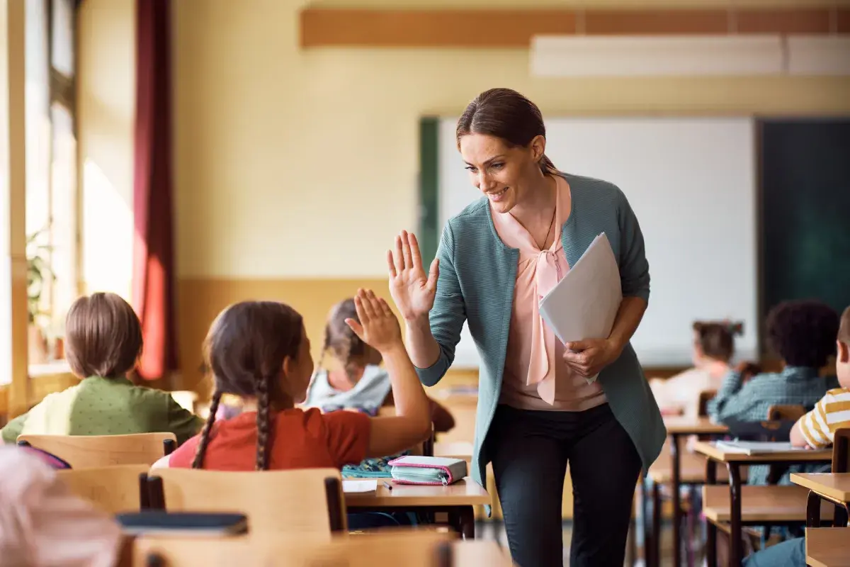 A teacher and student
